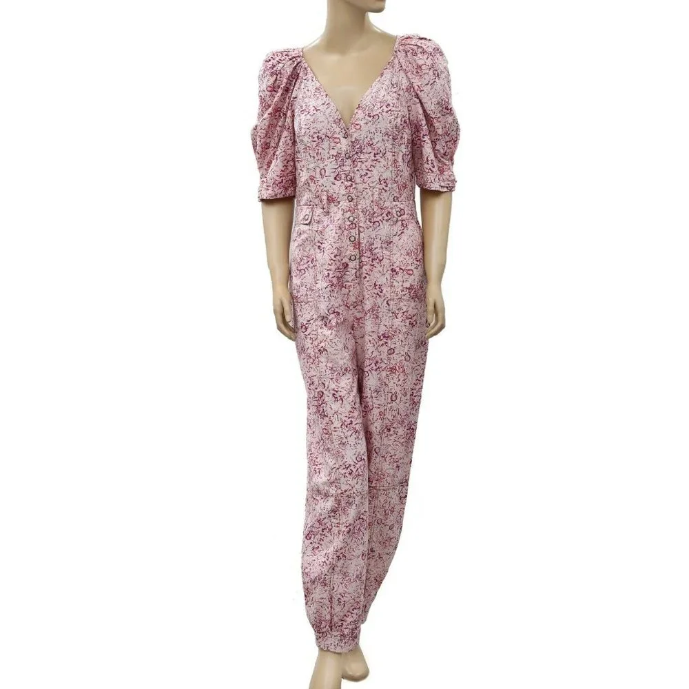 Free People Floral Jumpsuit Rosebud Size 4 NWOT